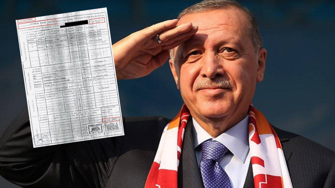 Bir arsa, bir tarla, bir daireden saraylara… Yavuzyılmaz, ’Erdoğan’ın ilk ve tek gerçek mal varlığı belgesi’ni ortaya çıkardı…