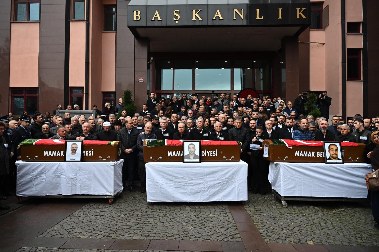 MAMAK BELEDİYE PERSONELLERİ SON YOLCULUĞUNA UĞURLANDI…