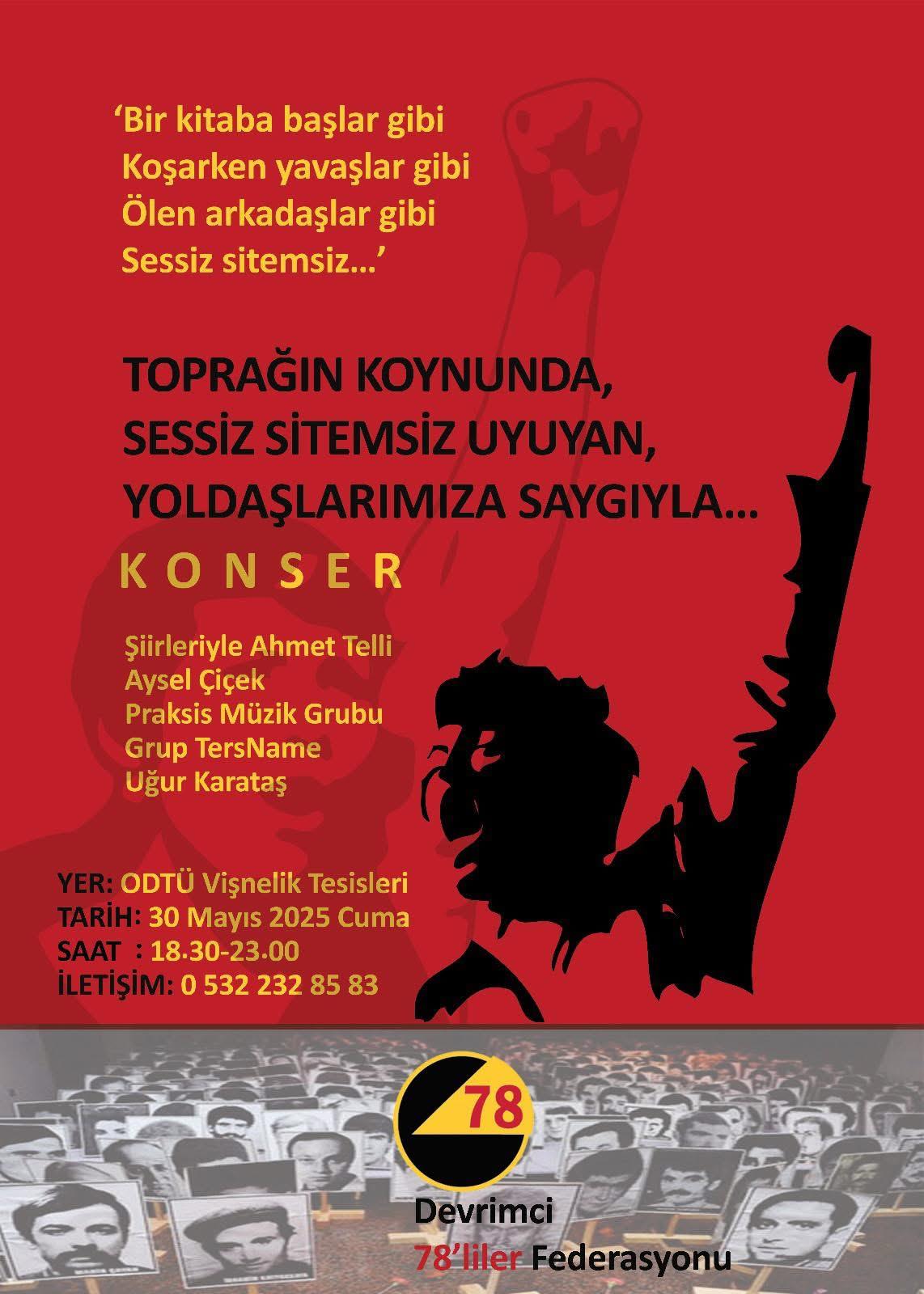 DEVRİMCİ 78'LİLER FEDERASYONU'NDAN ÇAĞRI: 