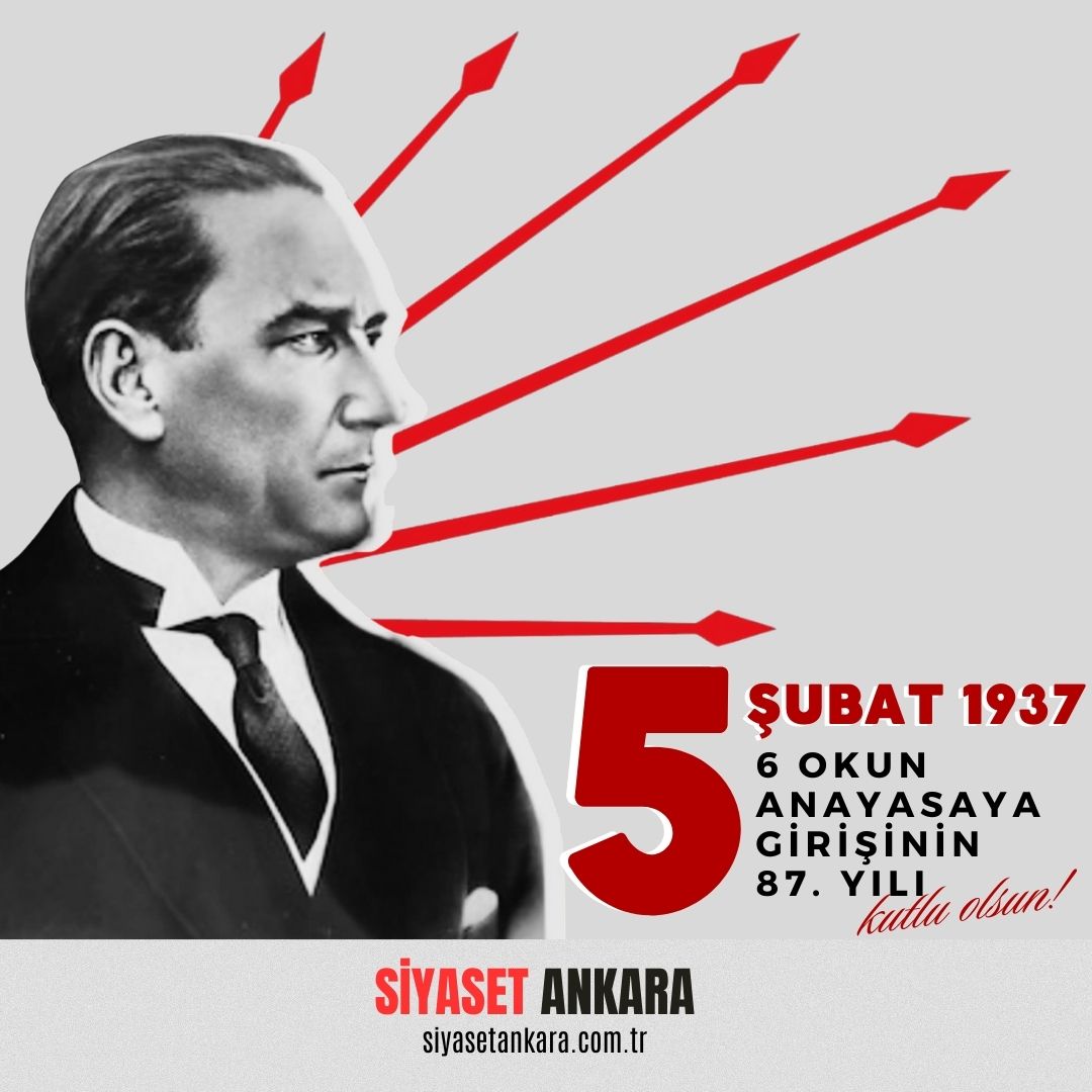 ALTI OKUN ANAYASAYA GİRİŞİNİN 87. YILI KUTLU OLSUN!