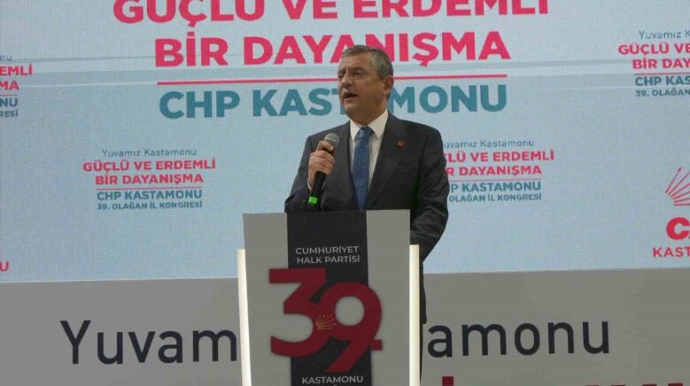 CHP Genel Başkanı Özel, CHP Kastamonu İl Başkanlığı 39. İl Kongresi’ne katıldı