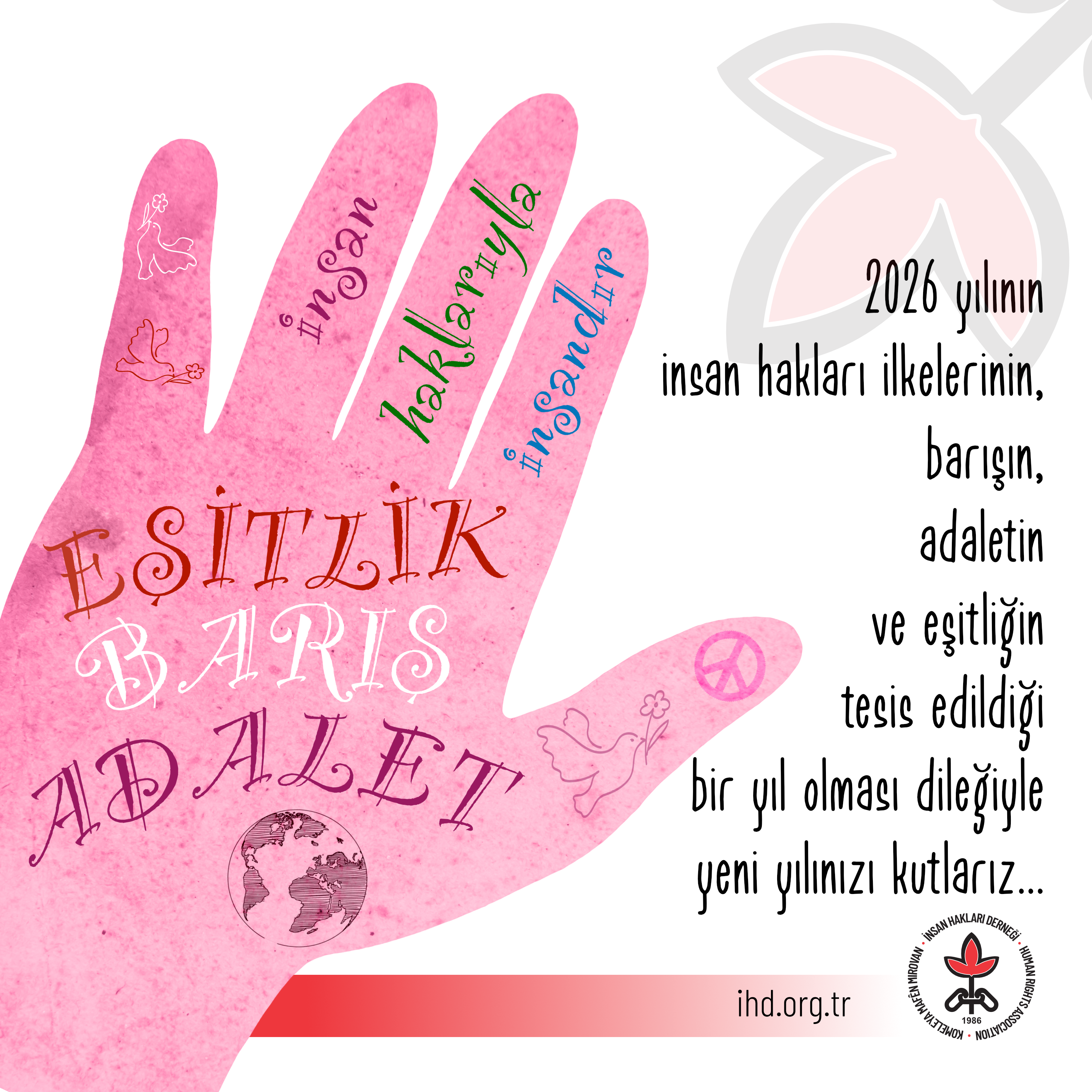 İHD: 2026 Yılının Barış ve Özgürlük Yılı Olmasını Diliyoruz