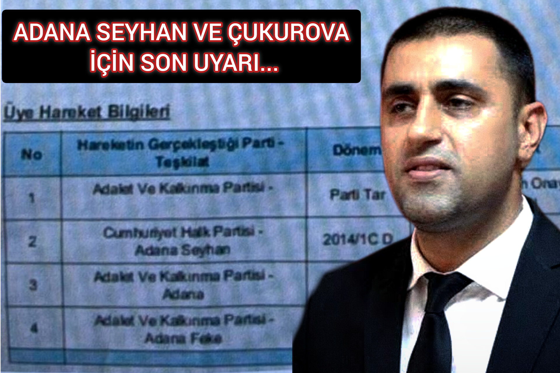 ADANA SEYHAN VE ÇUKUROVA İÇİN SON UYARI...