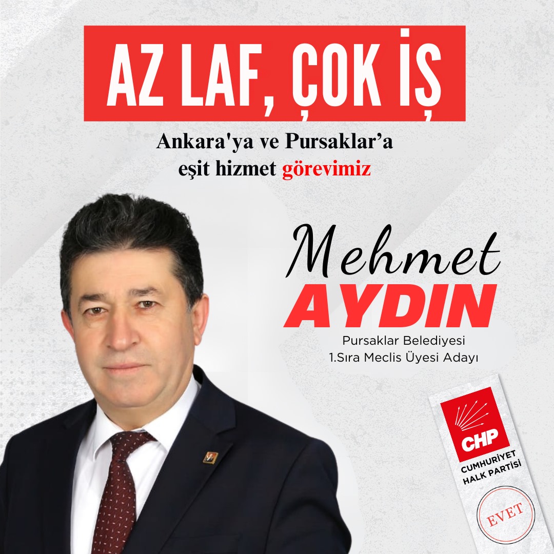 Mehmet Aydın:Pursaklar’da 1 Nisan‘a Hazır Olun...