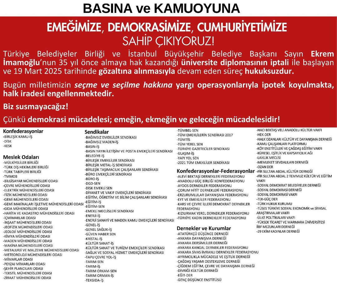 SDD- SOSYAL DEMOKRASİ DERNEĞİ OLARAK BİZDE SUSMAYACAĞIZ...