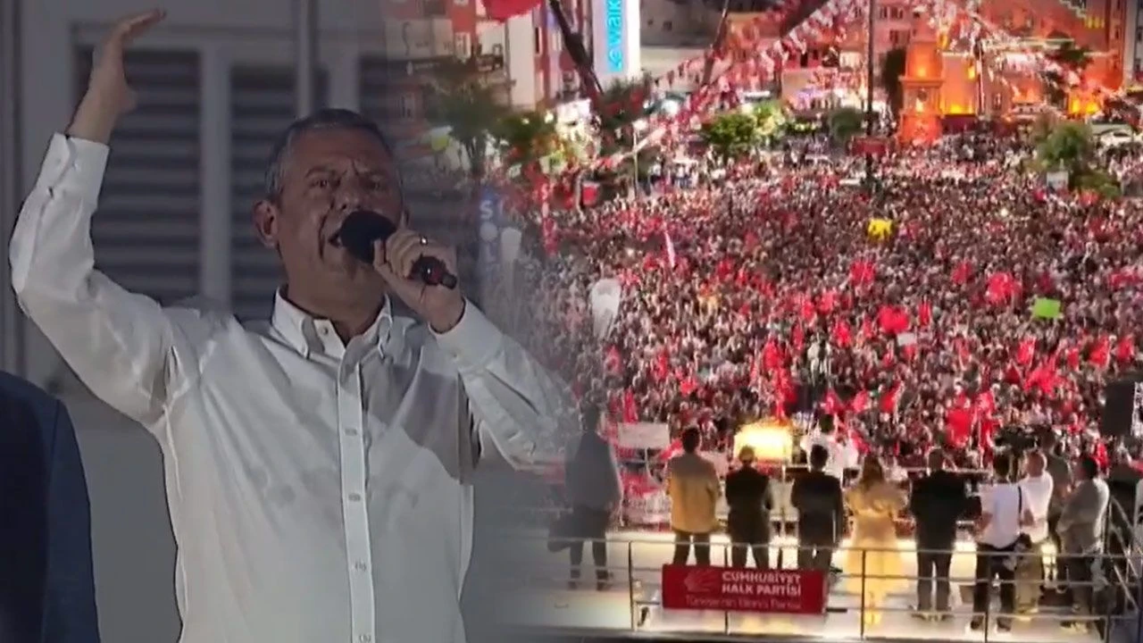 CHP lideri Özgür Özel Aksaray’da on binlerle buluştu