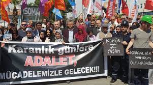  Soma katliamının yıldönümünde anma.